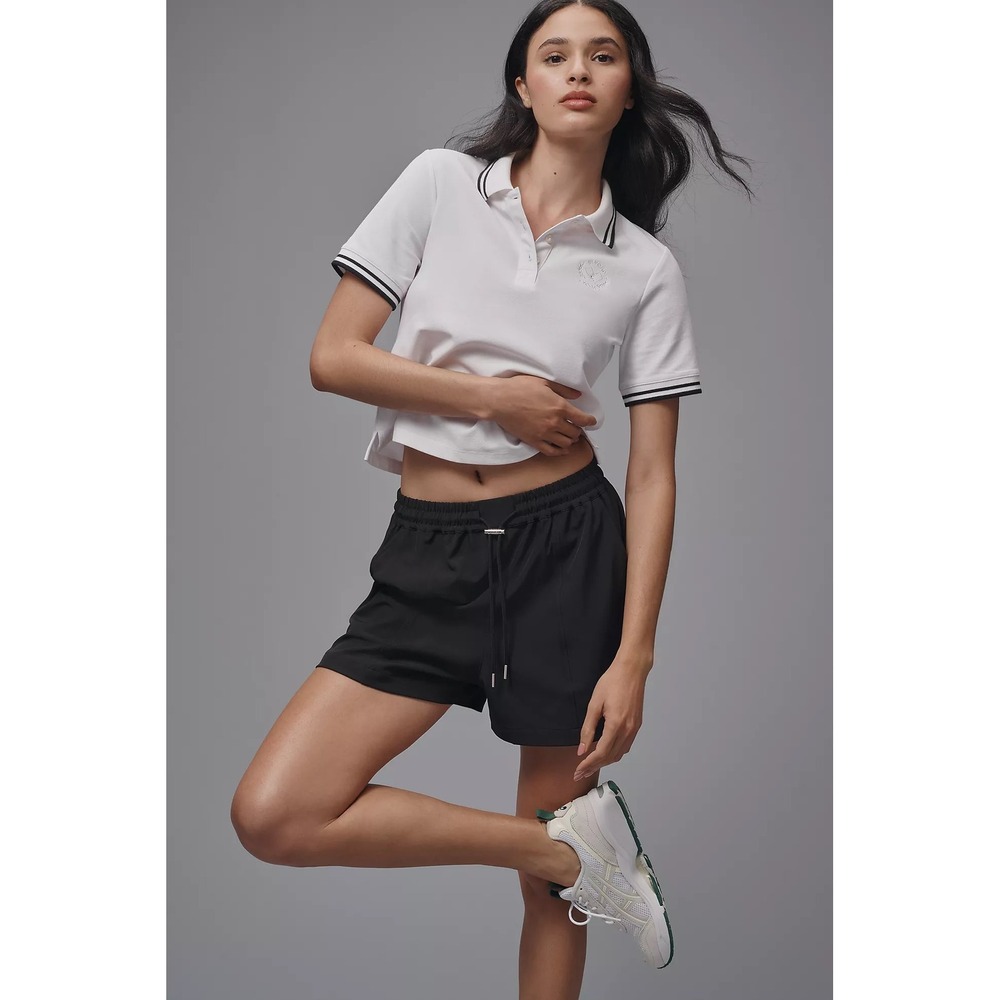 Varley Esmond Black Mid Rise Drawstring Athletic Shorts Womens XS - Picture 2 of 9